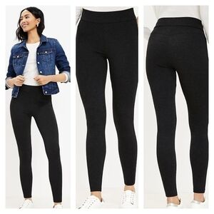 ANN TAYLOR LOFT Blue Fancy Pull On Ponte Dress Pants Leggings XSmall